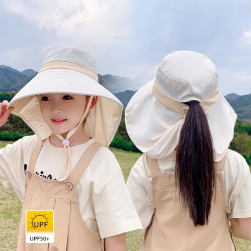 Eysee Kids Wide Brim Breathable Sun Hat,Boys & Girls UPF 50+UV Protection Outdoor Sun Hat,Shawl Neck Protector Fishing Hat2