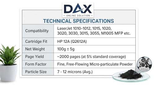 Image of Toner Powder for 12A, Laser Printer Cartridge Refill | 53A, 49A Compitible Toner Powder