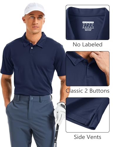 Cavva Men's Polo Shirts Short Sleeve Performance Quick Dry Moisture Wicking Collared Shirt for Golf Fishing3