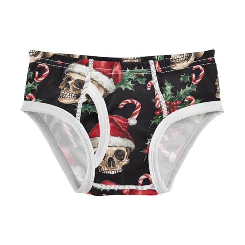 Skulls Christmas Santa Hats Toddler Boy's Underwear 2T 202c0154