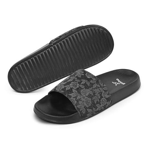 Image of YOHO Tropica Printed Comfortable Women Slides | Stylish Rainy Footwear & Waterproof Monsoon Sandals | Soft Inner Lining On Strap