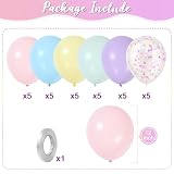 31 balonów z brokatem w kolorze Macaron