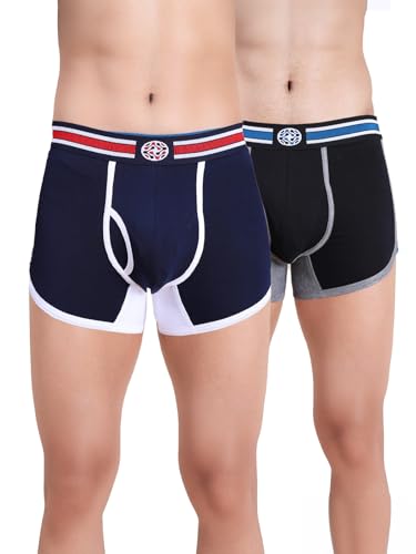 Image of RUPA Colors Mens Premium Sporty Front Open Mini Trunks| Breathable Fabric | Super Stretchable | Pack of 2
