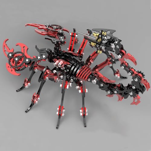 Metalkitor Scorpion 3D Metal Puzzle Kit - 454 Pcs - Red Red+black - Image 4