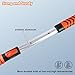 E-SDS 60” Snow Broom Ice Scraper Bendable Snow Remover for Cars with 12.2” Foam Head, Extendable Snow Brush for Car, Truck and SUV (Orange and Black)
