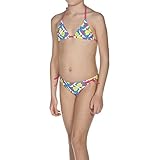 ARENA Mädchen Triangle Bikini Little Toucan, White/Fresia Rose, 164
