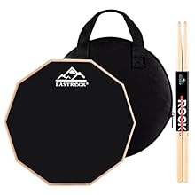 Noiseless - Afraid to bother your neighbors when you practice playing the drum.Eastrock Drum Practice Pad will be a perfect solution! It won't make too much noise, but you can clearly hear the sound when you are practicing. So you can use this produc...