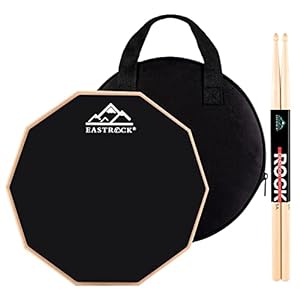 EASTROCK 12 Zoll Doppelseitige Silent Drum Pad