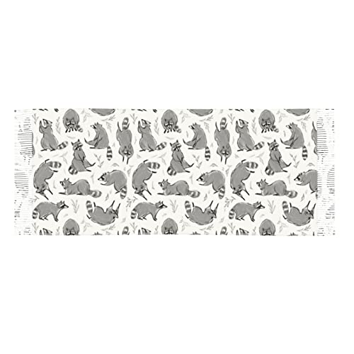 Cute Racoon Women's Blanket Scarf Casual Winter Warm Long Scarves Shawl Wrap Scarf4