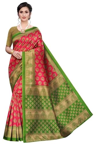 Image of Yashika Women's Sarees Women's Combo Art Silk Printed Saree With Unstitched Blouse Piece |saree for Women | saree combo | New Sari | Saree Pack Of 3