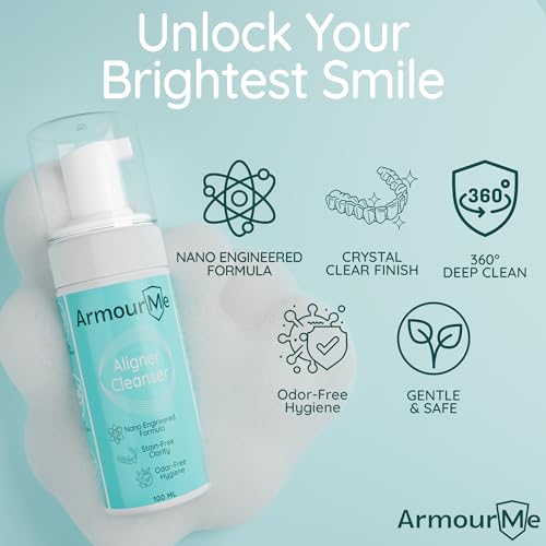 Image of Aligner & Retainer Cleanser Foam | Nano Engineered for Stain-Free Clarity & Deep Clean | Antibacterial Formula for Dentures, Retainers & Aligners | Oral Foam for Retainer Cleaner (100 ML)
