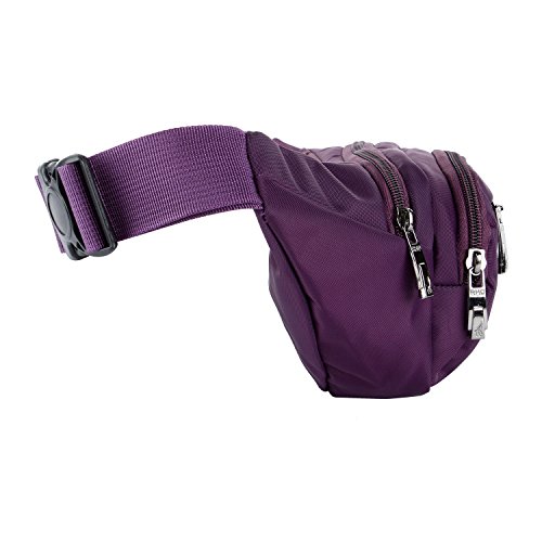 Bumbags and Fanny Pack do biegania, wędrówek, torba biodrowa, outdoorowa, sport, wędrówki, pas dla mężczyzn i kobiet, Fioletowy-ex, Moda