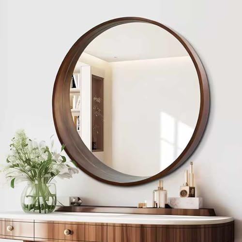 Miroir de salle de bain irrégulier en bois HD pour coiffeuse et chambre - 8