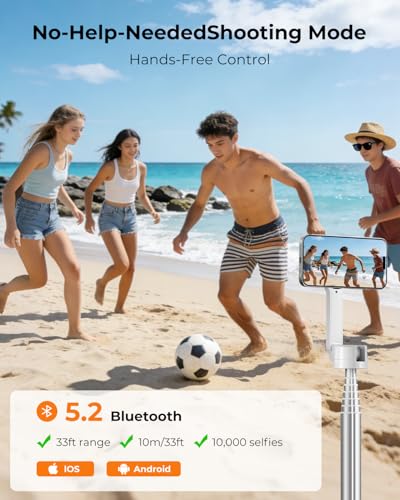 Trípode magnético con control remoto para iPhone MagSafe de 72" 7