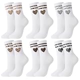 Utensilsto 6 Paar Tennissocken Damen 39-42 Leoprint Sportsocken