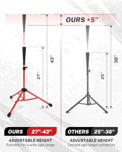 Image of Gonex Baseball Batting Tee for Kids Women & Men Travel Tee Ball Tripod for Baseball Practice Training Aid, Softball T-Ball Hitting Tee for Youth & Adult, Collapsible Portable, with Carrying Bag
