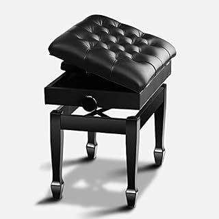 IBOWZ Banquette Piano Banc,Tabouret Piano Banc de Piano en Bois réglable avec Coussin imperméable et Stockage de Musique supplémentaire Solide à l’intérieur, 58 x 38 x 49-59 cm - Les Beatles, Paul McCartney, John Lennon, RIngo Starr, George Harrison