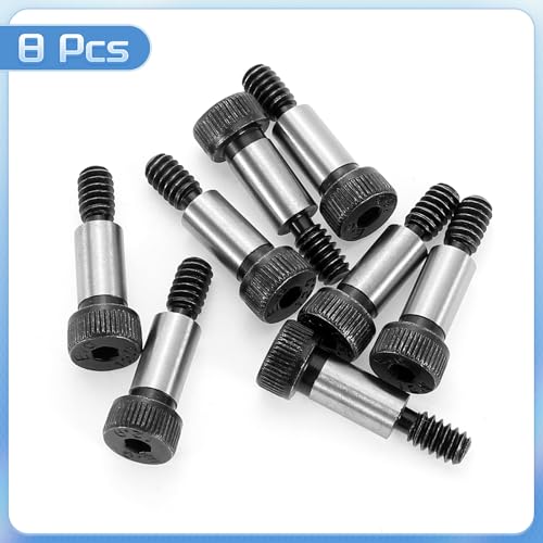 QUARKZMAN Legierungstahl Sechskantkopf Schulter Schrauben, 1/2 Schulterlänge, 1/4 Schulterdurchmesser, #10-24 Gewinde, 8 Stück