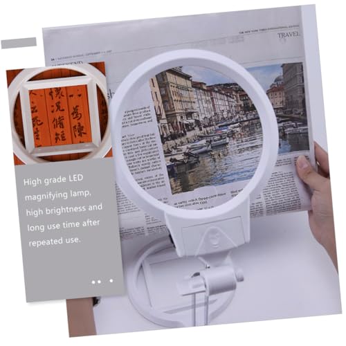 Lampe loupe pliable double LED support métal lecture bureau - 7