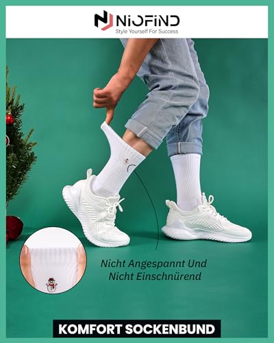 Niofind Tennissocken für Damen & Herren, Lustige Baumwoll-Sportsocken mit Aperol Motiv, 3 Paar Statement Socken mit Cocktails, Weihnachtssocken Geschenk für Männer & Frauen
