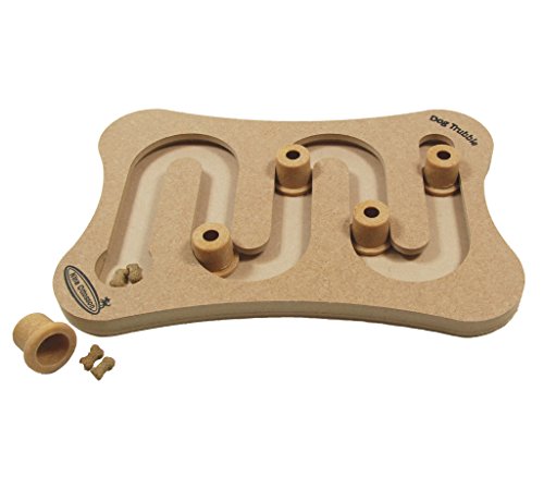 Nina Ottosson Dog Trubble Interactive Doy Toy Puzzle for Dogs, Wood