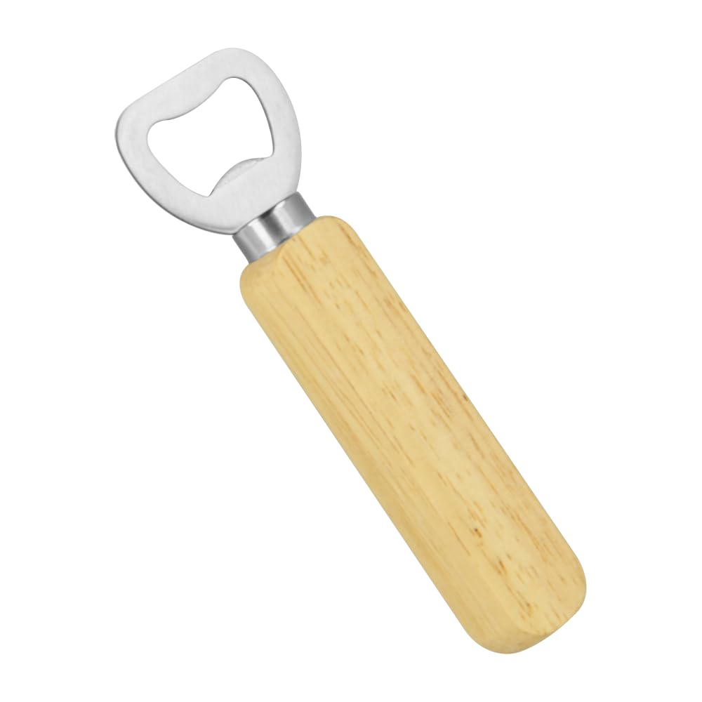 Metaltex Stainless Steel Bottle Opener with Wooden Handle - Classic and Durable