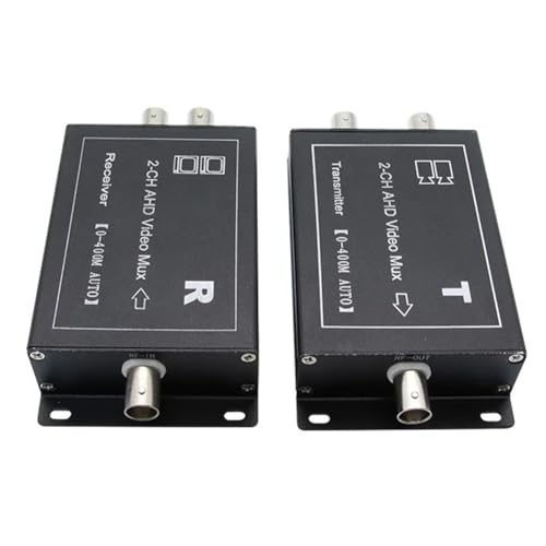 2CHs HD AHD Coaxial Multiplexer Expander, 1 Line Transmits 2 Channel Surveillance Camera Signal, Mixer, CCTV Monitoring Accessories