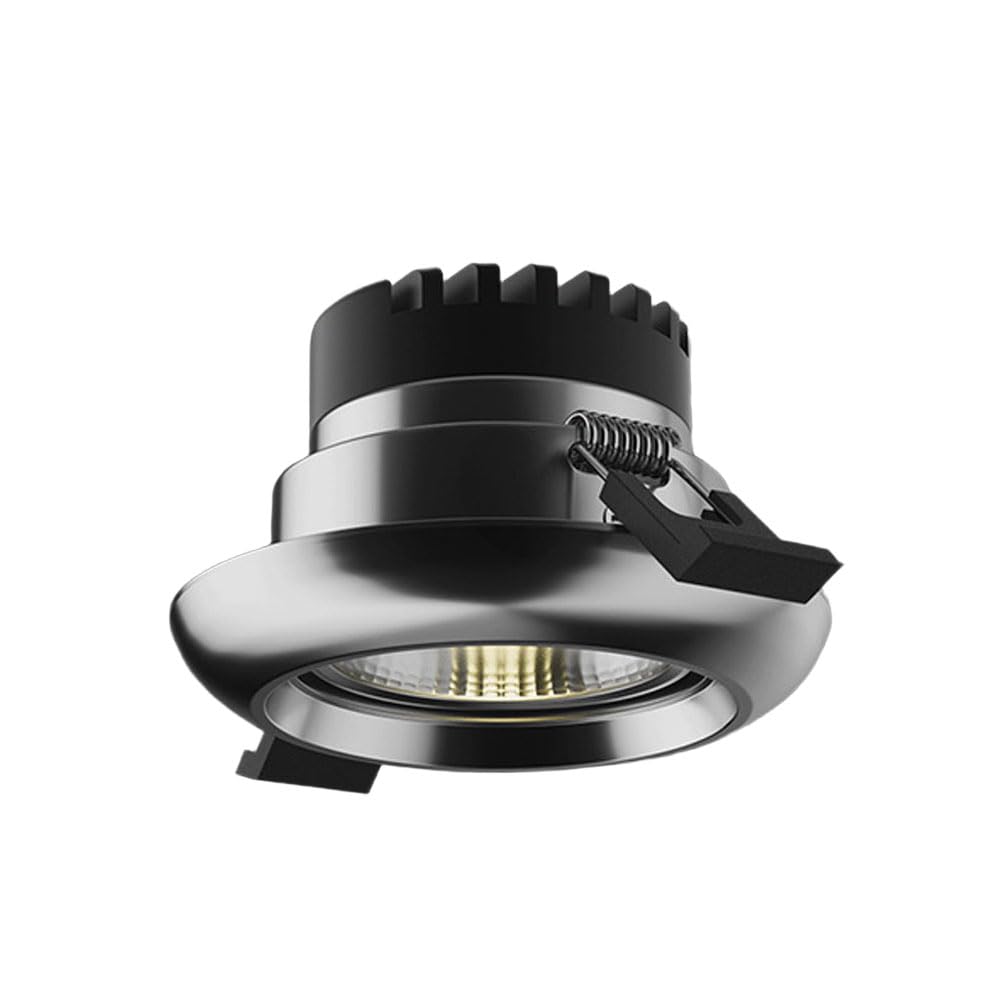 JKJZSALJ 3.5 Inch 3Cct Led Recessed Ceiling Light With 3000K/4000K/6000K Dimmable,Anti-Glare Baffle Trim,7W Dimmable Led Recessed,Simple Retrofit Installation - No Flicker,Black
