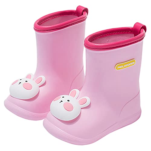 AIEOE Rubber Non-Slip Rain Boots for Toddler Little Girls Boys Big Kid Cartoon Waterproof Gardening Rain Shoes Boots Easy on Mud Boots Rainy Day School Outdoor Weekend
