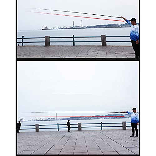 Visstang/visserspaal Hengel Super licht Carbon Fiber Fishing Pole Zoutwater en zoetwater Vistuig Geschenken voor visserijliefhebbers Haspelcombo's (Size : 9M) - Image 7