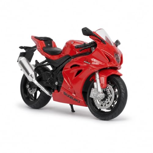 Image of Wizplex MSZ Suzuki GSX-R1000 1:18 Scale Officially Licensed Die Cast Metal Bike - Superbike Model with Steerable Wheel, Rear Suspension & Kickstand, Collectible Showpiece for Kids 6+ & Enthusiasts