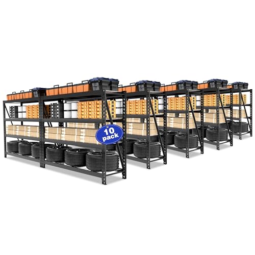 Image of WORKPRO Heavy Duty Metal Shelving, 68 inch Wx24 Dx65 H, 7200 LBS Load, 10 Pack