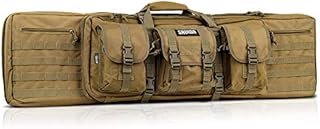Savior Equipment American Classic Tactical Double Long Rifle Pistol Gun Bag Firearm Transportation Case w/Backpack - 36 Inch Flat Dark Earth Tan