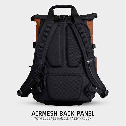 Image of WANDRD PRVKE Lite: Weather-Resistant Travel & Camera Backpack with Laptop Sleeve, Quick Side Access, Clamshell Opening - Ideal Photography & Travel Bag (Sedona Orange)