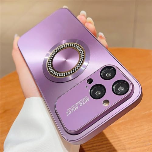 Étui de charge sans fil magnétique antichoc pour iPhone 12 violet