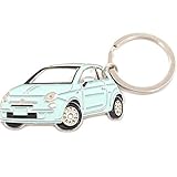 fiat 500 keyring 3dcrafter FIAT 500 Keyring schlüsselanhänger Fanartikel schlüssel anhänger Keychain Accessories (Green)