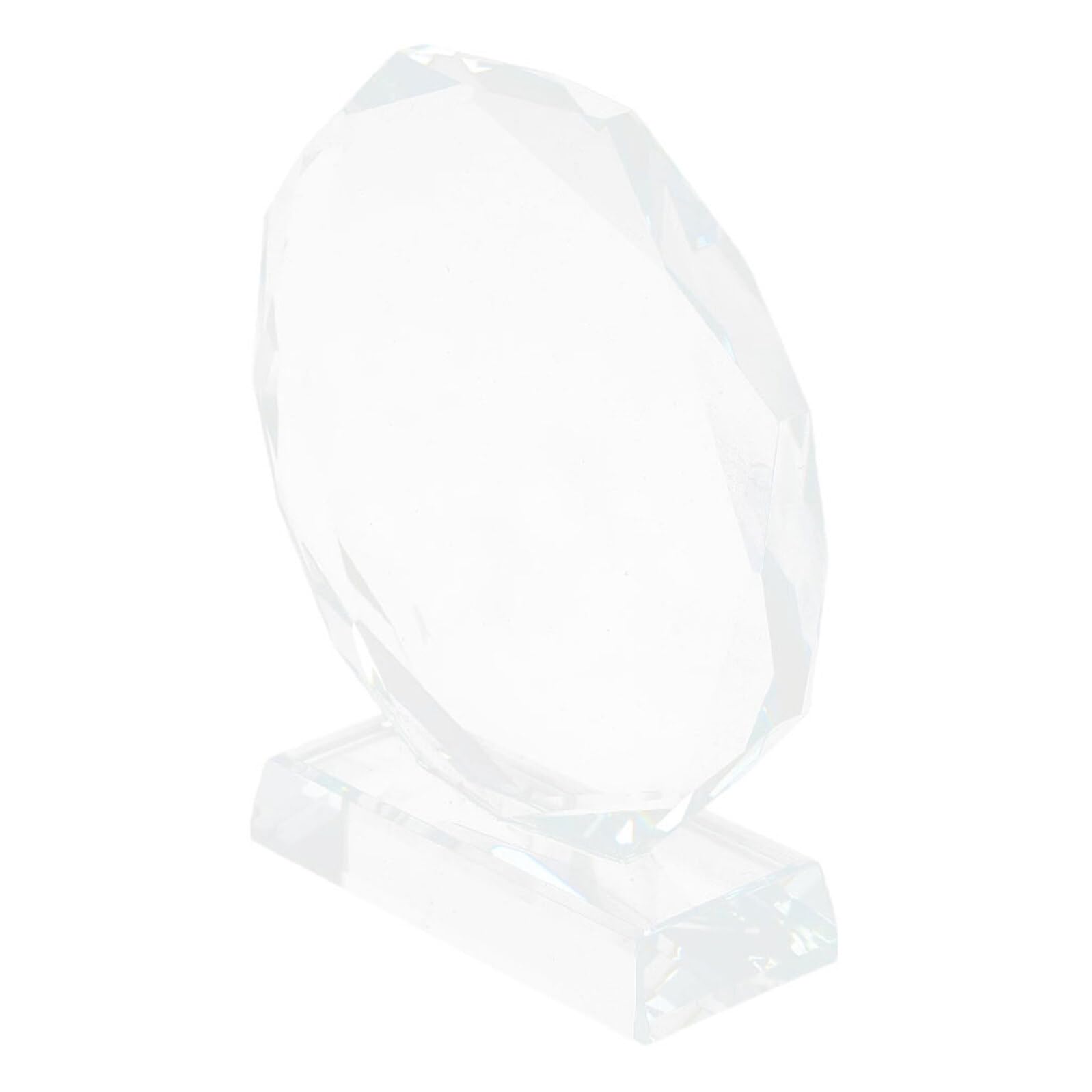 Trofeo de Cristal Octogonal Transparente 200mm Placa de Premio en Blanco para Reconocimiento Laboral y Medalla de Premio Conmemorativa para Graduación y Eventos Deportivos