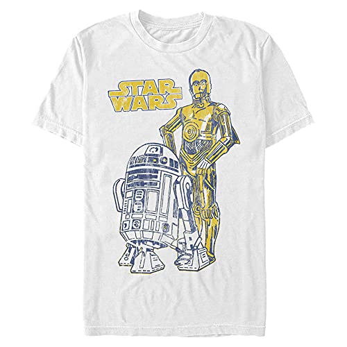 T-shirt Star Wars grande taille pour homme avec motif Droid Friends blanc 3XL