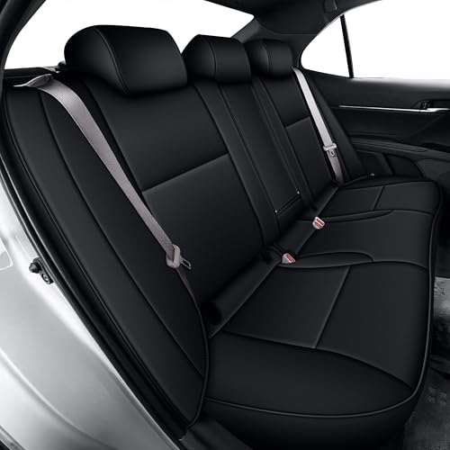 Image of AOMSAZTO Custom Fit Seat Covers for Toyota Camry 2025-2026 XLE XSE Full Set Faux Leather Car Seat Covers Waterproof Airbag Compatible Interior Protection (Black)