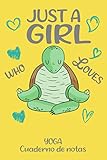  Cuaderno con yoga tortuga para anotar tareas e ideas: Cuaderno de notas para los fans de las tortugas: Cuaderno de puntos de 120 páginas de tamaño A5 aproximadamente; Dotgrid 6x9\".