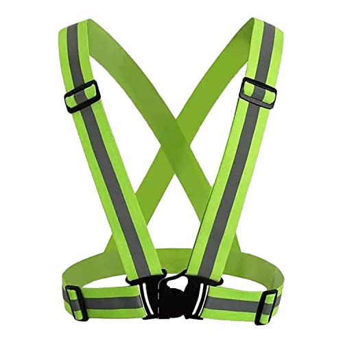 Image of Robustt High Visibility Protective Safety Reflective Vest Belt Jacket, Night Cycling Reflector Strips Cross Belt Stripes Adjustable Vest Safety Jacket