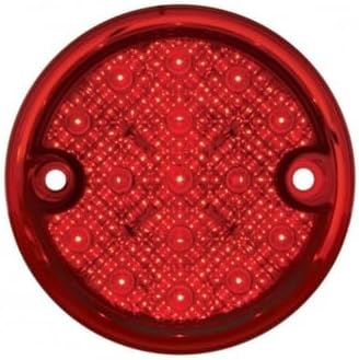 United Pacific 39468B Marker Light, Reflector, Double Face, LED, without Housing, Dual Function, 15 LED, Red Lens/Red LED, 3" Lens, Round Design