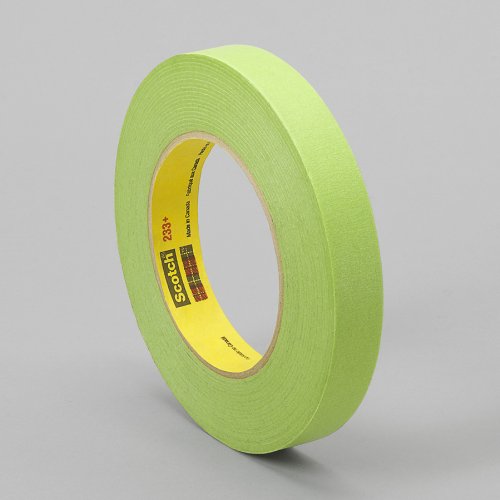 3M 233+ Masking Tape, 0.375" width x 55M length (1 roll)