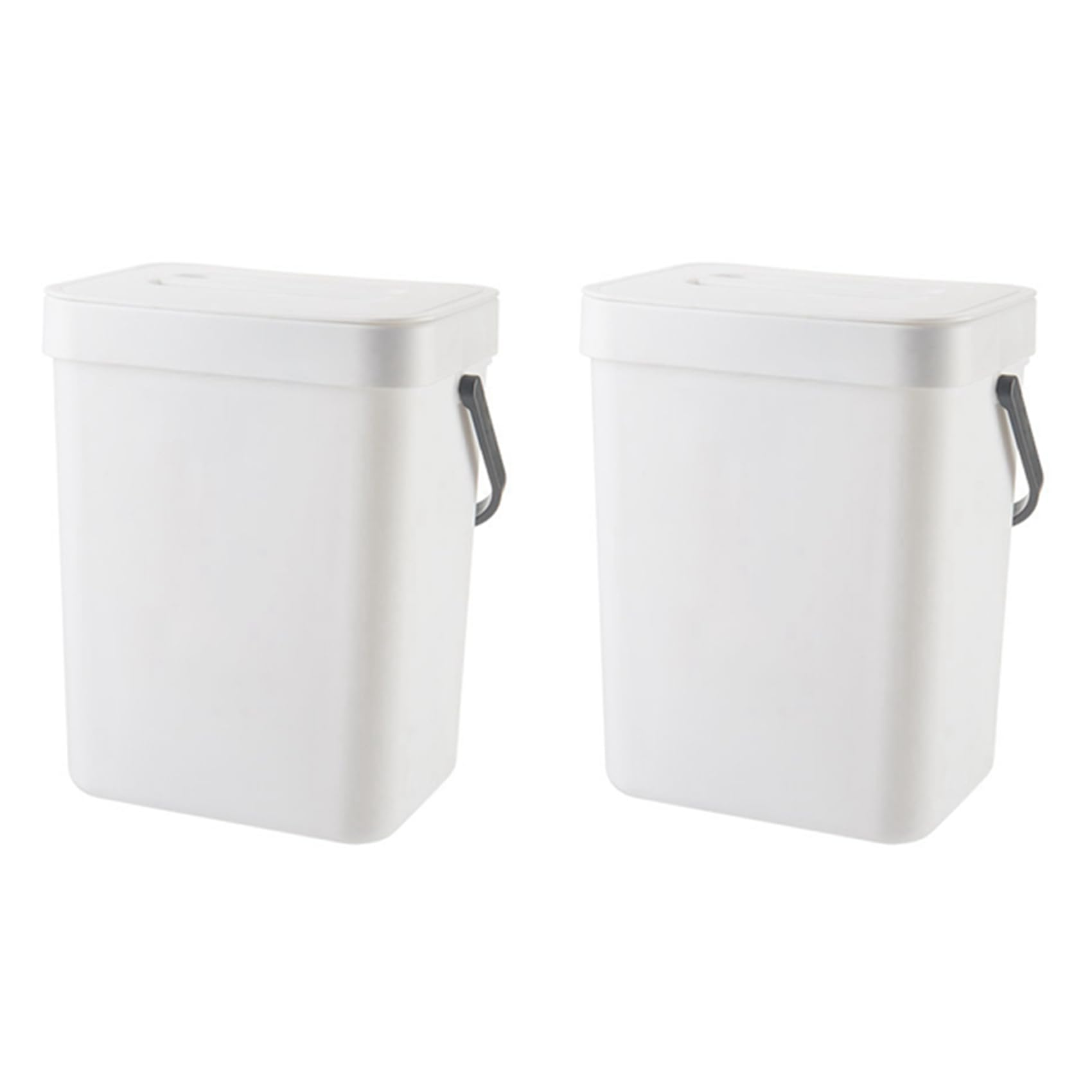 Poubelle de salle de bain blanche et petite poubelle de cuisine sous évier 1,3 gallon x2
