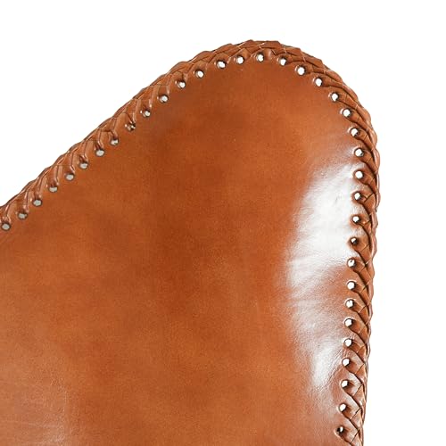 Sillón Plegable Cuero Búfalo Marrón miniatura 3