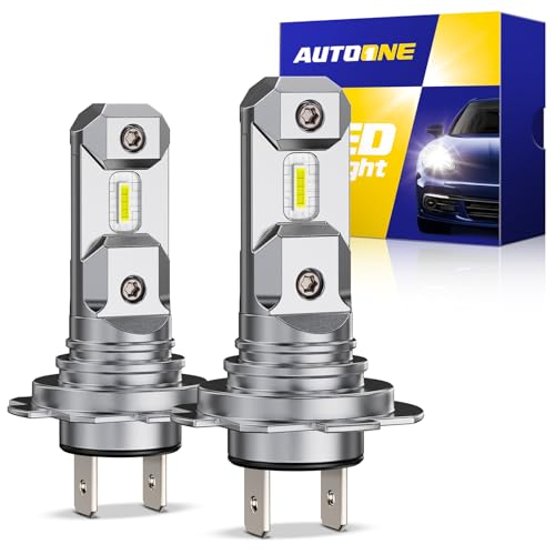 AUTOONE H7 LED Light Bulbs, 44,000LM 800% Super Brightness 6500K White, No Adapter Required,...