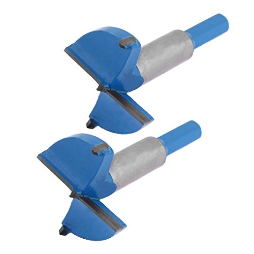 Aexit Carpenter Woodworking Hole Saws & Accessories 45mm Cutting Diameter Drilling Carbide Tip Hinge Boring Hole Saw Sets Bit 2pcs