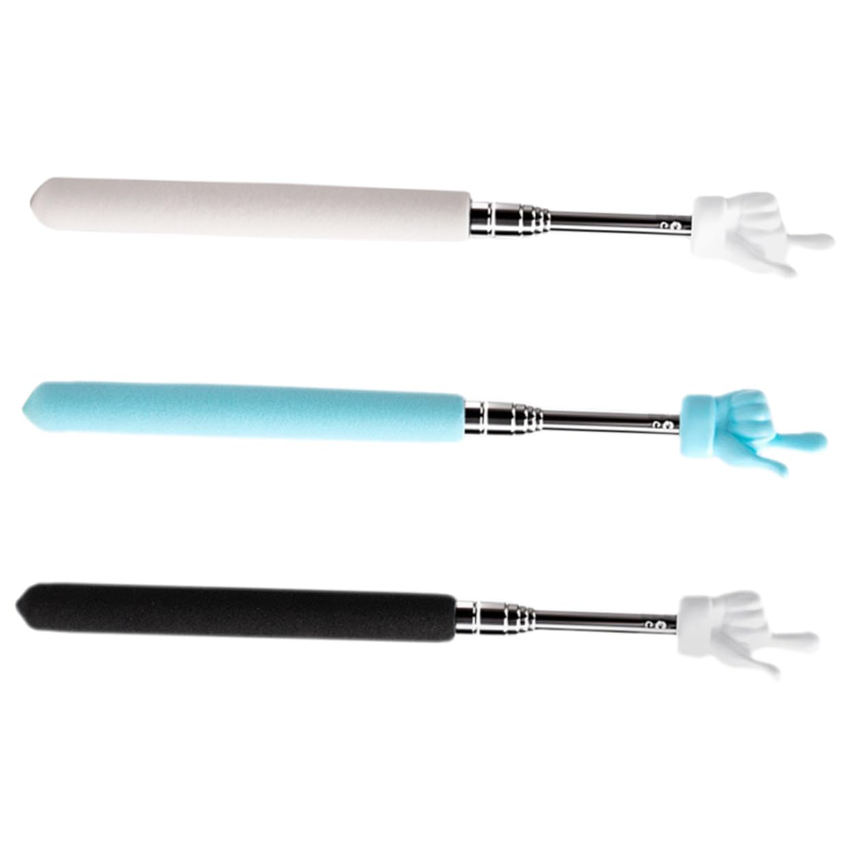 STOBOK 3pcs Kids Homeschool Finger Extendable Hand Teachers Stick Teaching Indoor Kindergarten Classroom Blackboard Accessories Pointer Indicator for Supplies Handheld and Telescopic