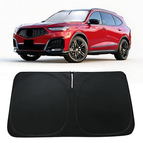Image of Car Front Windshield Sun Shade for Acura MDX 2021-2024, Car Window SunShades Shield Cover Visor Protector with 240T Reflective Fabric UV & Sun Heat Protection Accessories