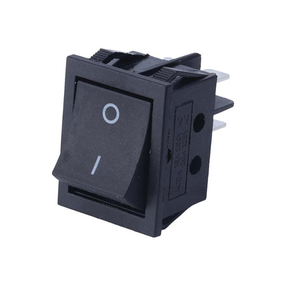 Single momentary Function (on)-Off 4pin Black Rocker Switch 125volt KCD2-201 21x28.5